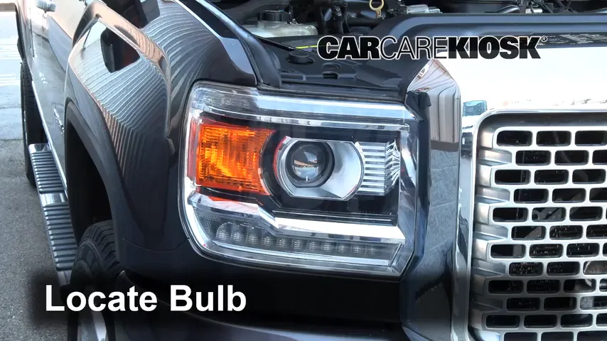 2016 GMC Sierra 2500 HD Denali 6.6L V8 Turbo Diesel Lights Highbeam (replace bulb)